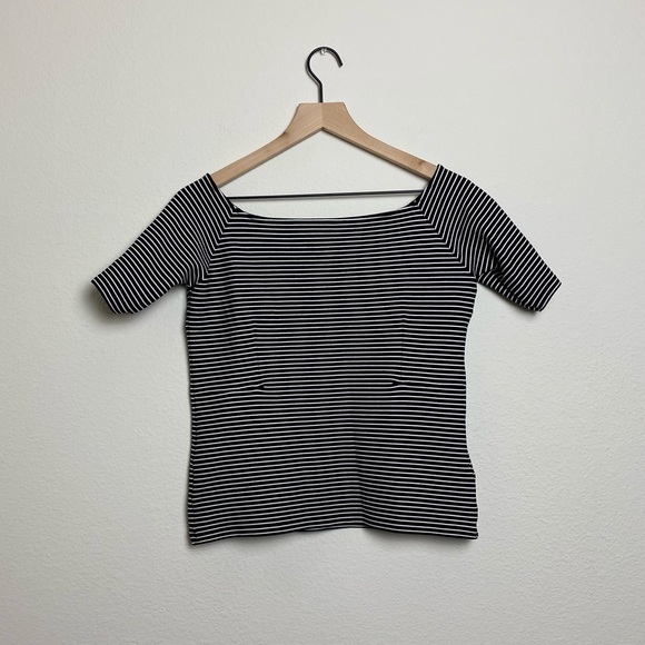 Whistles Stripe Bardot Top Off Shoulder Size 12 - Picture 2 of 8